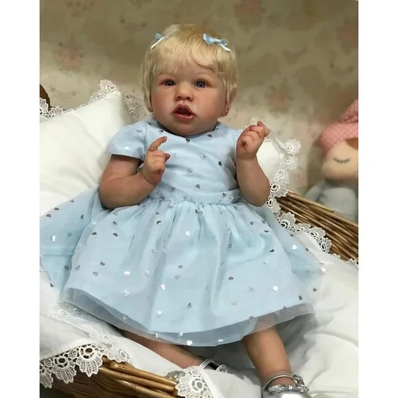 20 Inch Baby Dolls Girl with Blonde Hair and Soft Cloth Body for